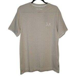 Psycho Bunny Mens 5 (M) Kingwood Embroidered Twin Bunny Tee Natural Linen NWT